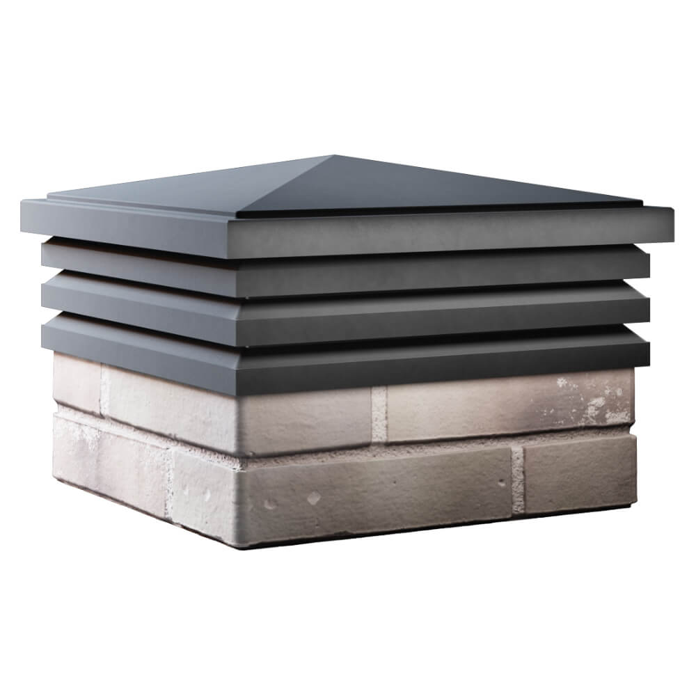 Колпак Zking Бона ХайТек Серый на столб 1.5х1.5 кирпича (385х385мм) в Березниках фото