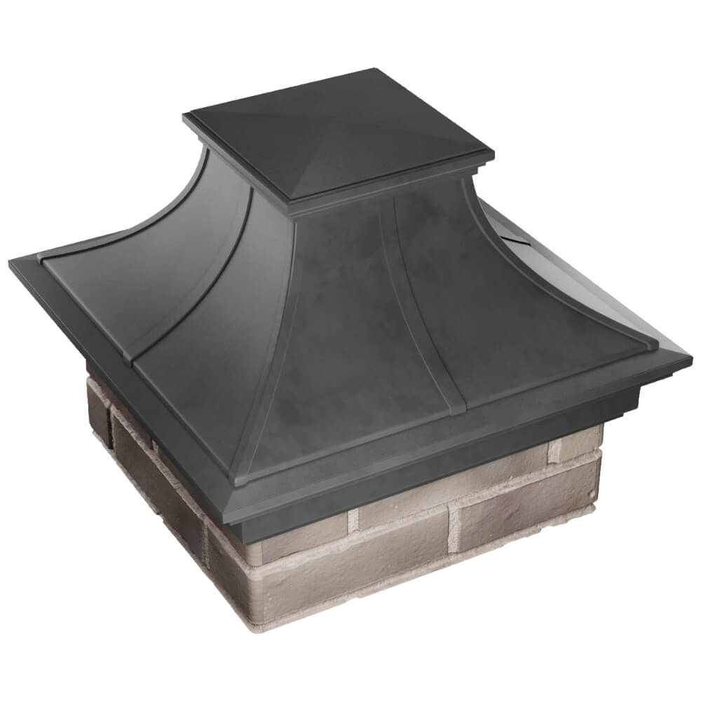 Колпак Zking Монблан Премиум Серый на столб 1.5х1.5 кирпича (385х385мм) в Березниках фото