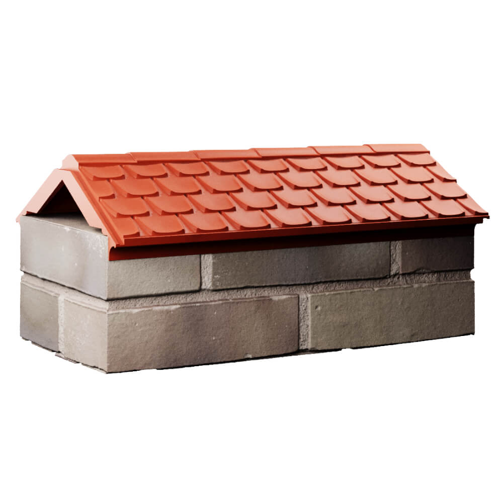 Парапет Zking Эльбрус Красный с посадкой на 1 кирпич (255мм) Березники фото