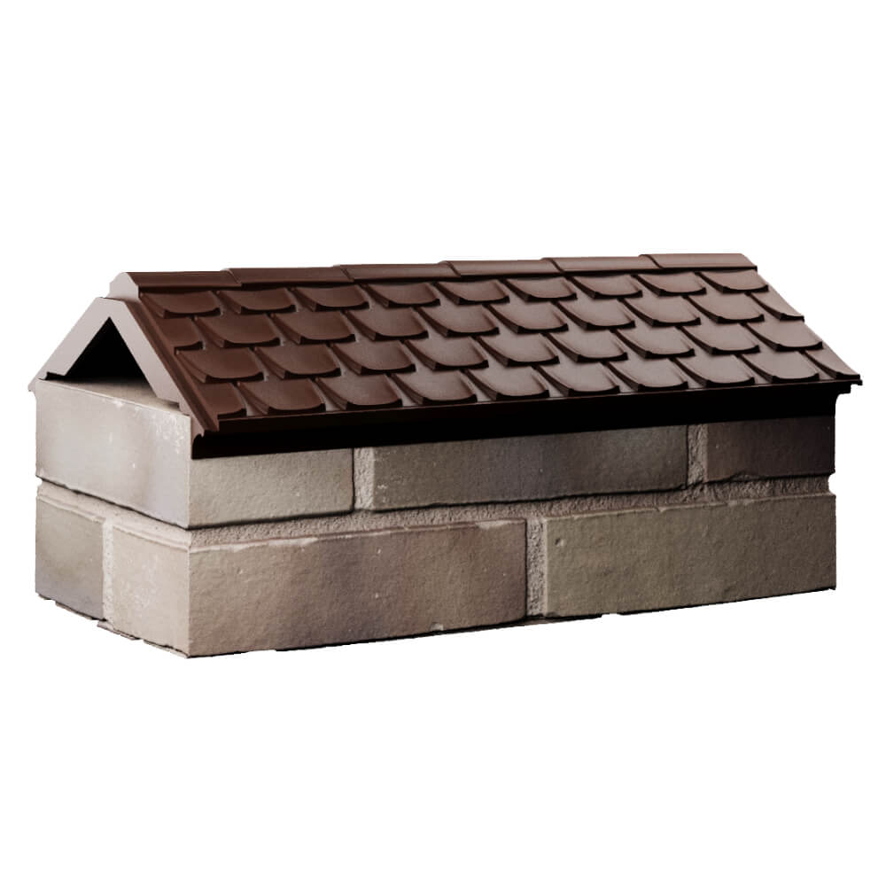 Парапет Zking Эльбрус Коричневый с посадкой на 1 кирпич (255мм) Березники фото