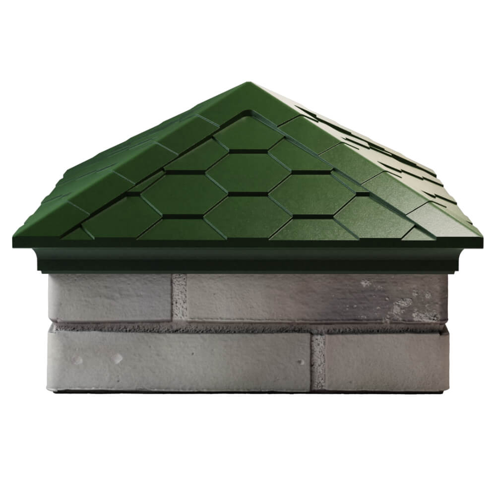 Колпак Zking Эверест Зеленый на столб 1.5х1.5 кирпича (390х390мм) Березники фото